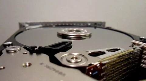 HDD - Hard Disk Drive is open, broken and spin out Видео 48167889
