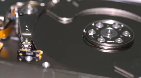 HDD - A Hard Disk Drive is open, real open hard drive Stock Footage 65766820