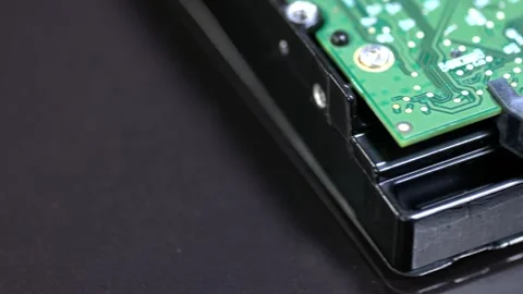 HDD Hard Disk Drive Top Stock Footage 134657679
