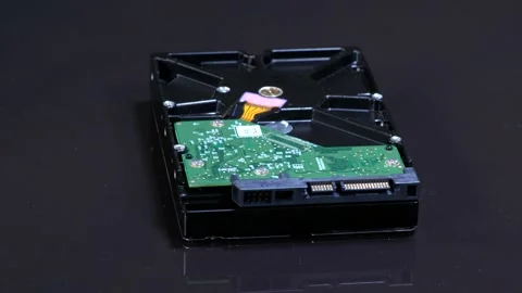 HDD Hard Disk Drive Wide Video stock 134656606