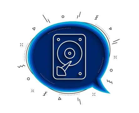 HDD icon. Hard disk storage sign. Vector Stock Illustration