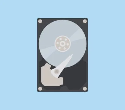 Hdd isolated object with flat style Stock-Illustration