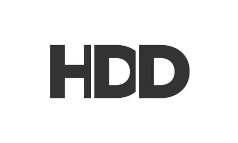 HDD logo design template with strong and modern bold text. Initial based ve.. Stock Illustration