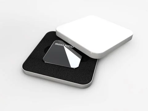 Hdd, mini hard disk drive, components 3d Illustration Stock Illustration