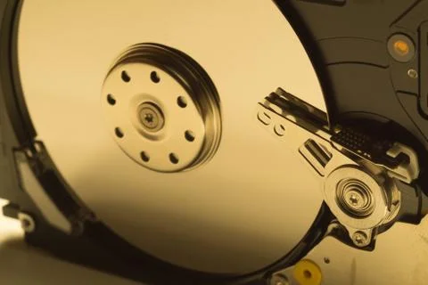 Hdd. open hard disk drive. The concept of data storage Stock Photos