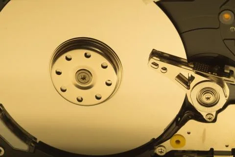 Hdd. open hard disk drive. The concept of data storage Stock Photos