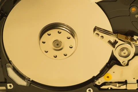 Hdd. open hard disk drive. The concept of data storage Stock Photos