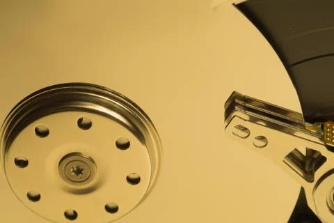 Hdd. open hard disk drive. The concept of data storage Stock Photos