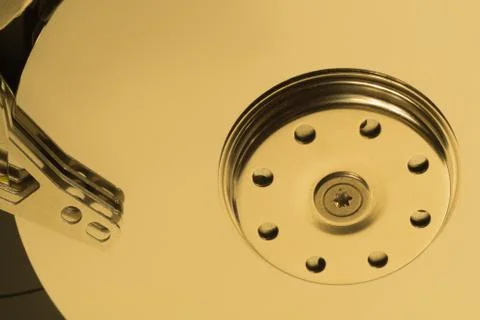 Hdd. open hard disk drive. The concept of data storage Stock Photos