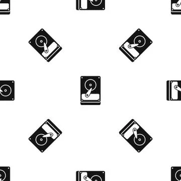 HDD pattern seamless black Stockillustratie
