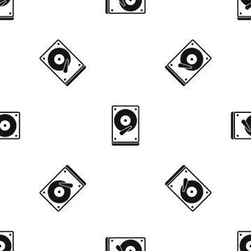 HDD pattern seamless black 스톡 일러스트