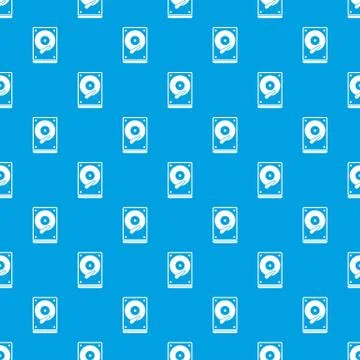 HDD pattern seamless blue Stock Illustration