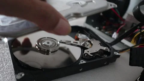 HDD reading data. HDD Concept and Computer Technology Stock Footage 328798915