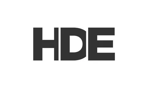 HDE logo design template with strong and modern bold text. Initial based ve.. イラスト素材