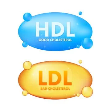 HDL and bad LDL cholesterol, great design for any purposes. Vector stock 스톡 일러스트