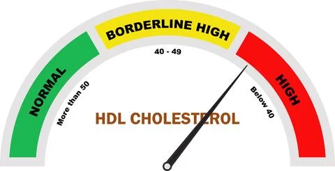 HDL Cholesterol High Level, High Cholesterol Test, HDL Cholesterol Test, Ch.. Stock Illustration
