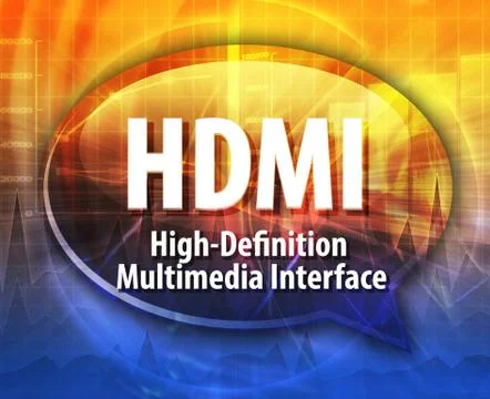 HDMI acronym definition speech bubble illustration Stock Illustration