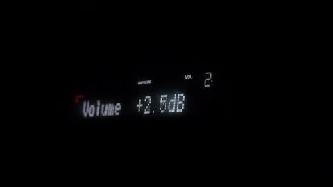 HDMI amplifier volume fast change on display 스톡 동영상 127743621