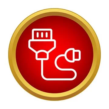 Hdmi and usb audio jack cable connection Stock Illustration