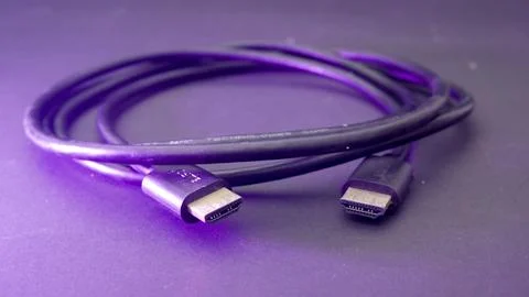 HDMI Cable in Black Background Foto stock