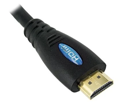 HDMI Cable with Blue Label Stock Photos