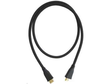 HDMI Cable Coiled from Above Stock Photos