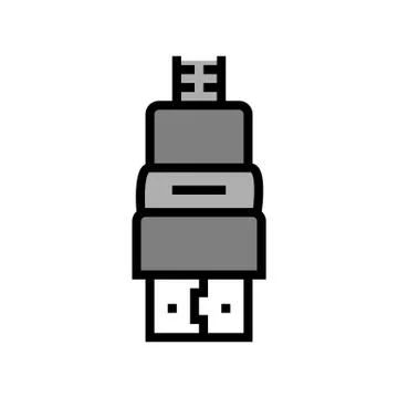 Hdmi cable color icon vector illustration Stock Illustration