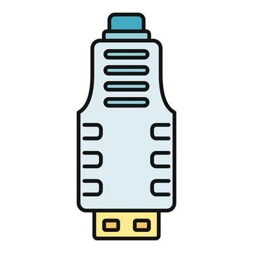 Hdmi cable connector plug for digital devices Stock Illustration