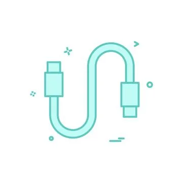 HDMI cable icon design vector Stock Illustration