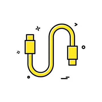 HDMI cable icon design vector Stock Illustration