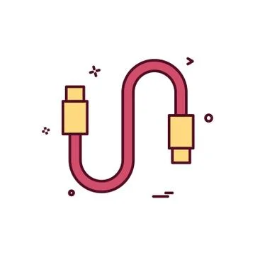 HDMI cable icon design vector Stock Illustration