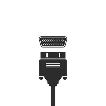 Hdmi cable icon vector illustration design template Illustrazione stock