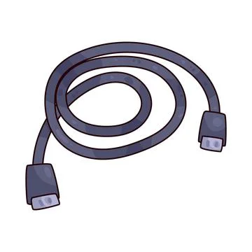 HDMI cable illustration Stock Illustration