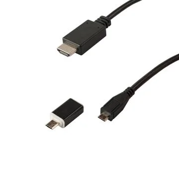 HDMI cable isolated on white Foto stock