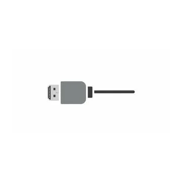 Hdmi cable plug connector digital audio flat icon Stock Illustration