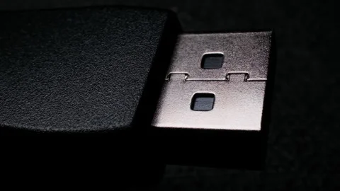 HDMI Cable Plug Illumination Macro Electronics Video Stock Footage 344323127