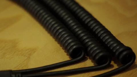 HDMI cable. Three cables HDMI. Stock Footage 130145343