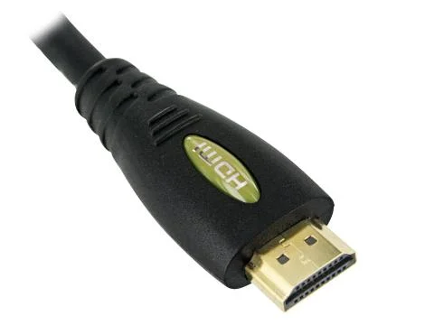 HDMI Cable with Yellow Label Foto stock