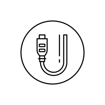 Hdmi, connector icon. Simple line, outline vector elements of connectors and Stock Illustration