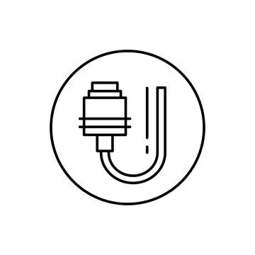 Hdmi, connector icon. Simple line, outline vector elements of connectors and Stock Illustration