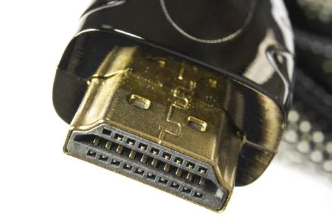 HDMI connector macro Stock Photos