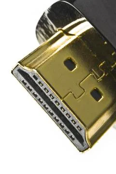 HDMI connector macro Stock Photos