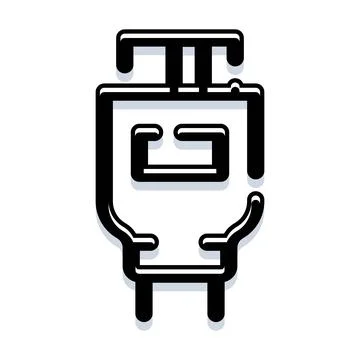 Hdmi digital video signal connection cable technology icon Stock Illustration