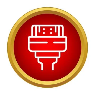 Hdmi multimedia connecting cable digital hardware icon Stock Illustration