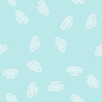 Hdmi port line seamless pattern イラスト素材