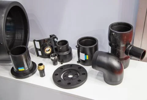 HDPE pipe fitting Stock Photos