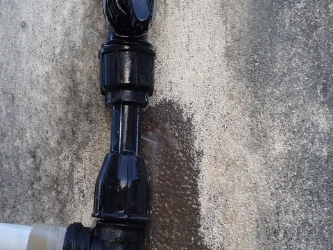 Hdpe pipe leakage Stock Footage 88029316