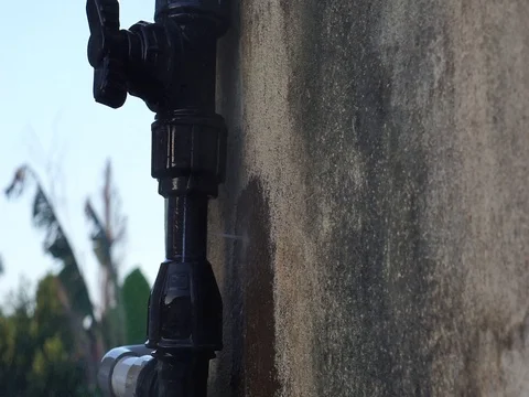 Hdpe pipe leakage Stock Footage 88029330