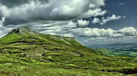 HDR clouds and mountain time lapse Stock Footage 33931526
