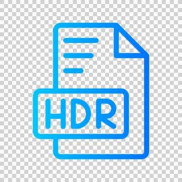 Hdr document format icons. symbol file type with gradient fill 스톡 일러스트